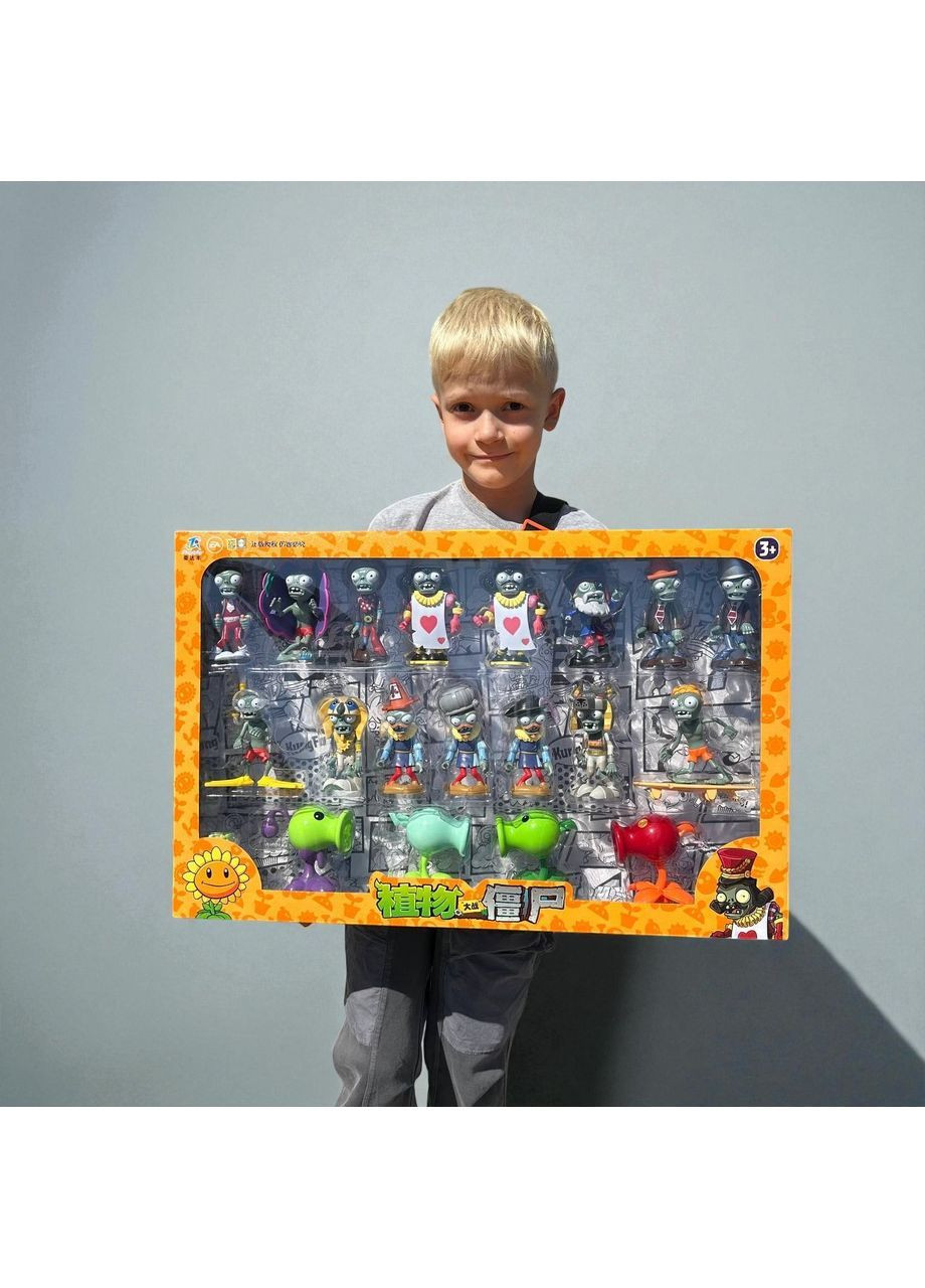 Огромный детский набор фигурок Растения против Зомби, фигурки Plants vs Zombies в большой коробке Diy (366873057)