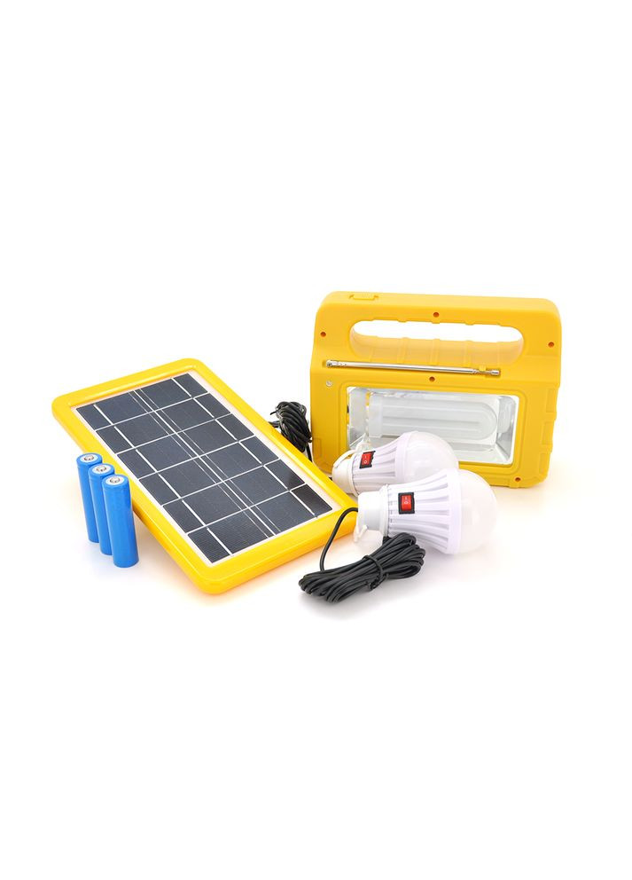 Переносний ліхтар RT908BT+Solar, 1+1 режим, Радіо+ Bluetooth колонка, вбудований акум, 3 лампочки 3W, USB вихід, Black/Orange Voltronic (315435174)