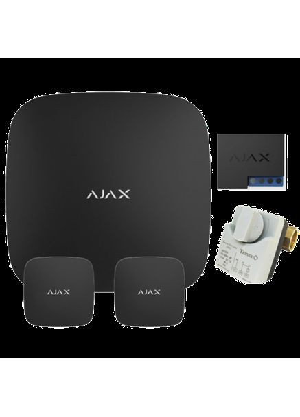 Комплект антипотоп 1" кран Tervix Pro Line ORC 220В, централь Hub 2, 2 датчика протечки Leaks, реле WallSwitch Ajax (338566718)