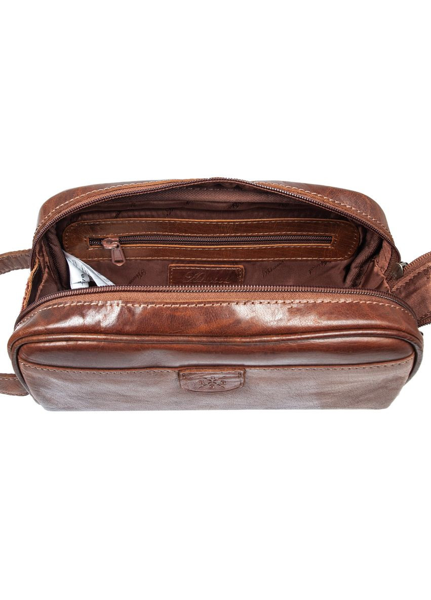 Кожаный нессесер коричневого цвета T78 Chestnut Ashwood (303831305)