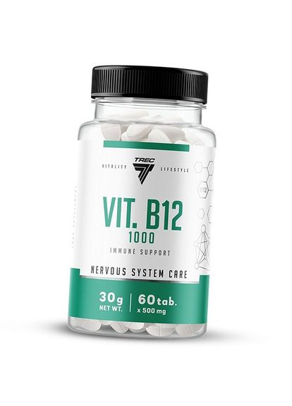 Вітамін В12, Метилкобаламін, Vit. B12 1000, 60таб 36101001, (36101001) Trec Nutrition (293254668)