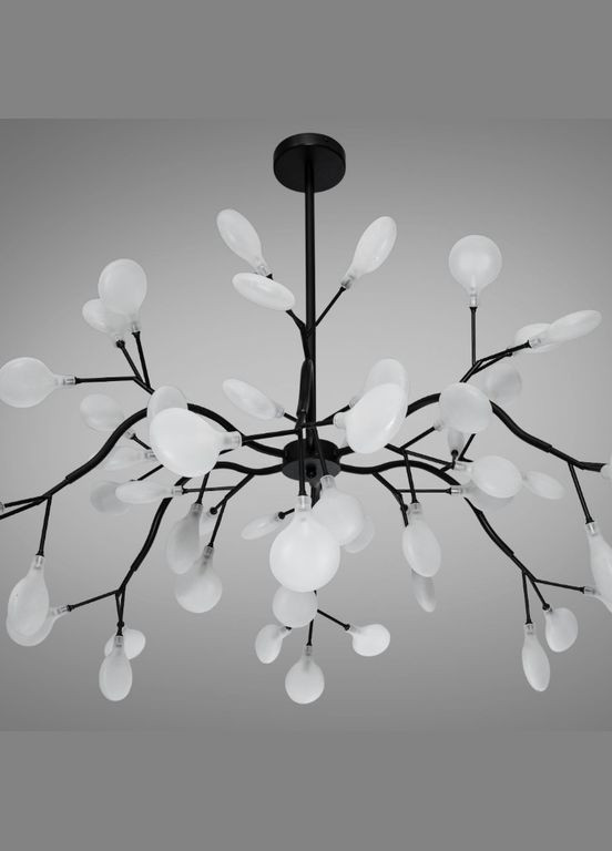 Люстра-підвіс металева чорна на штанзі 54 ламп G4 100х80 см Diasha (301346468)