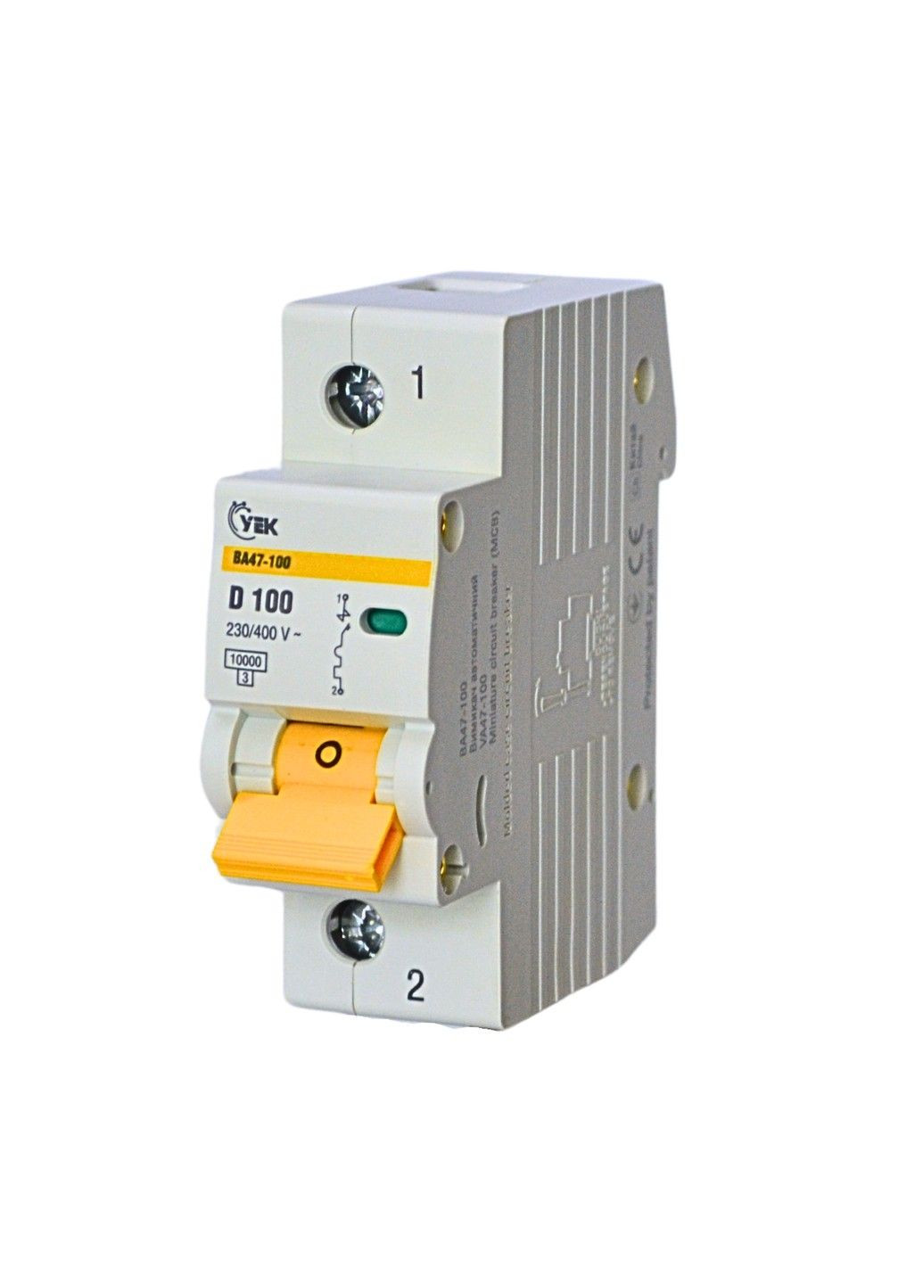 Автоматичний вимикач ВА47-100 1Р 100А 10кА х-ка D УEK Укрелектрокомплект (283324547)
