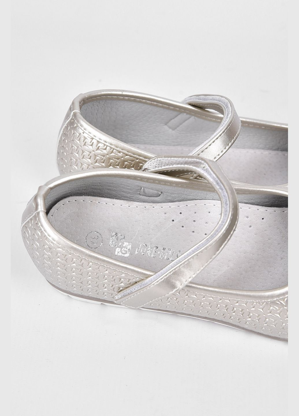 Балетки для дівчинки золотистого кольору Let's Shop без декору (313399589)