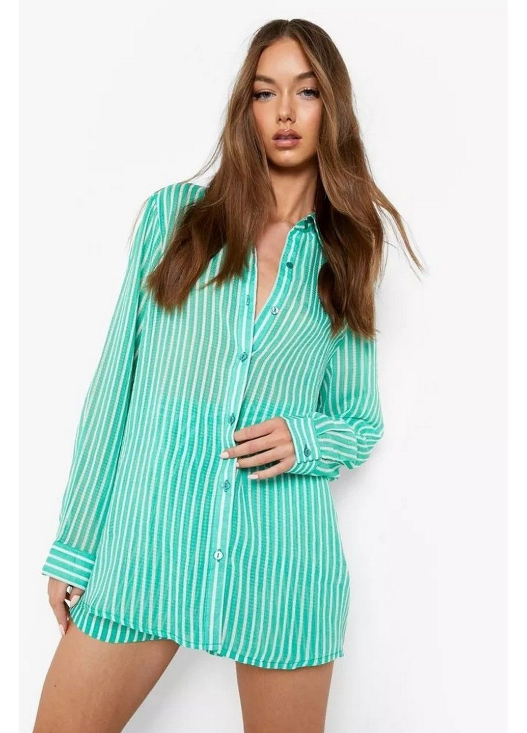 Зелена блуза Boohoo