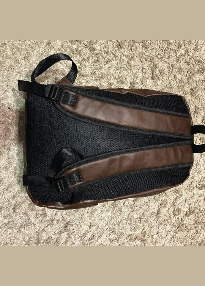 Мужской кожаный рюкзак (экокожа) Черный No Brand (301212097)