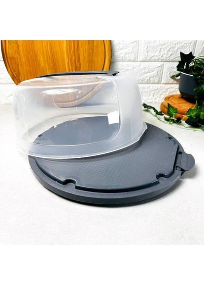 Тортовниця кругла з кришкою та ручкою велика No Brand (369936735)