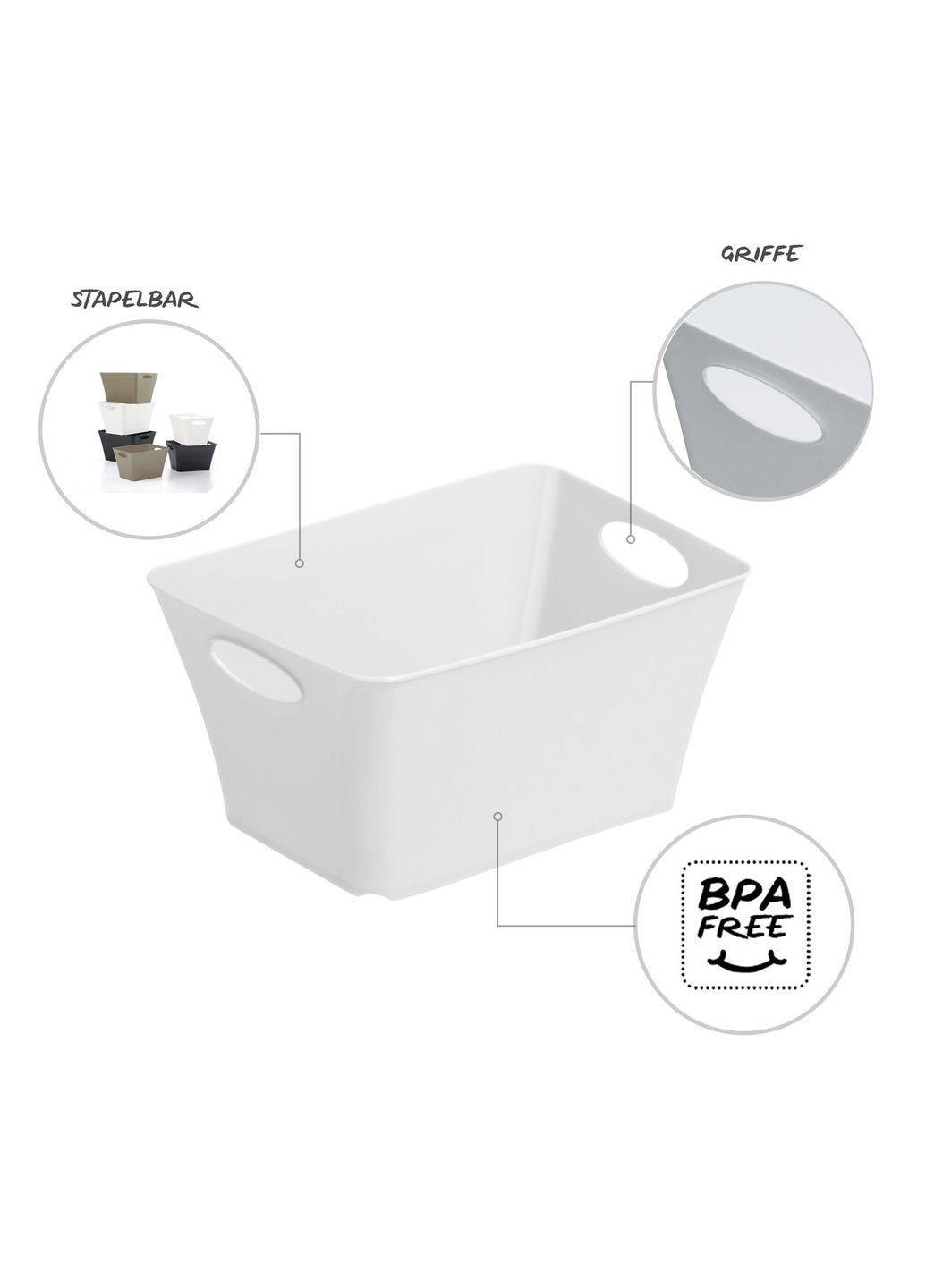 Корзина для зберігання Living 1.5 л (17948) Rotho (334007255)