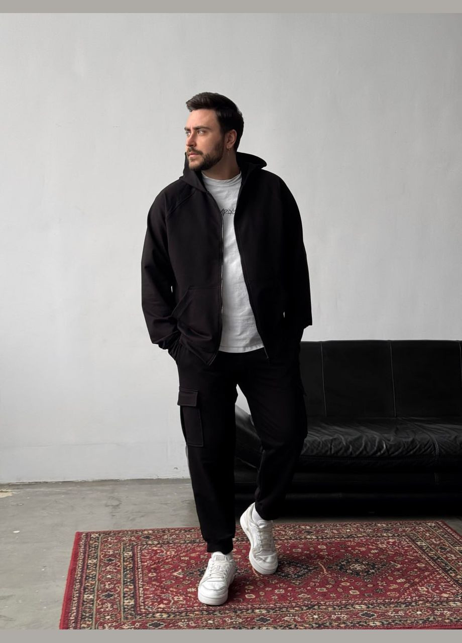 Комплект куртка сірий графіт Main + костюм Jack на блискавці чорний No Brand (327253642)