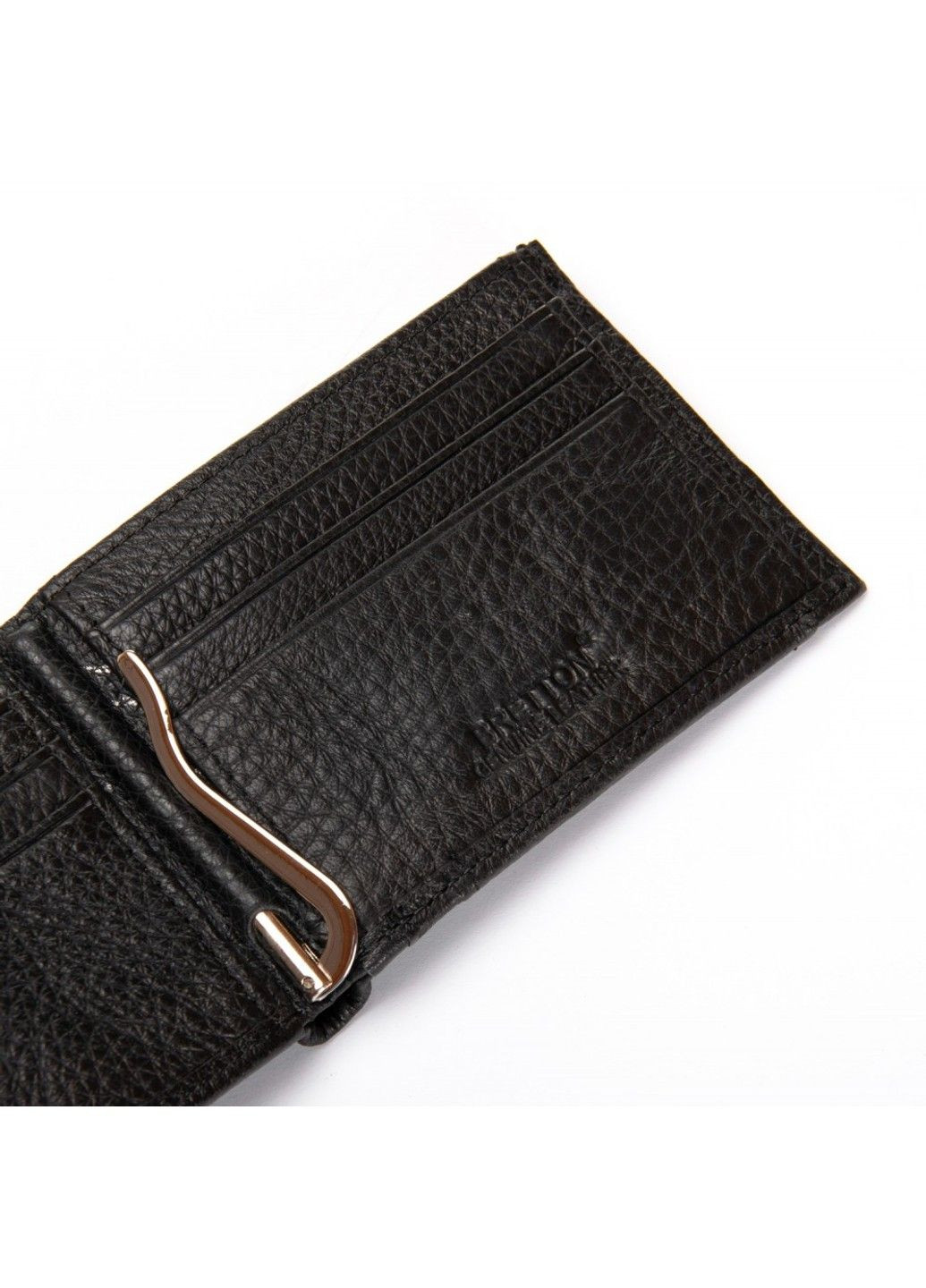 Чоловічий шкіряний гаманець із затискачем для купюр BE 168-24B black Bretton (360938762)