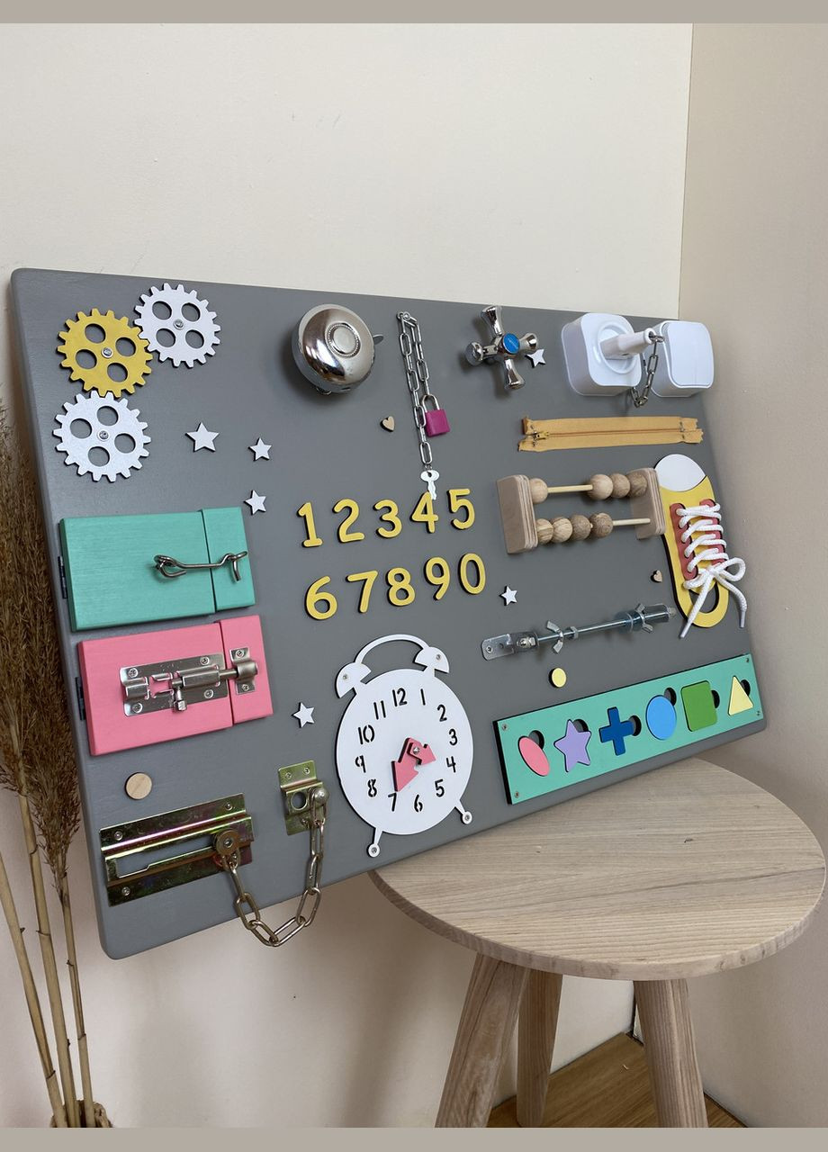 Бизиборд развивающая детская игрушка 40х60 см No Brand (355890506)