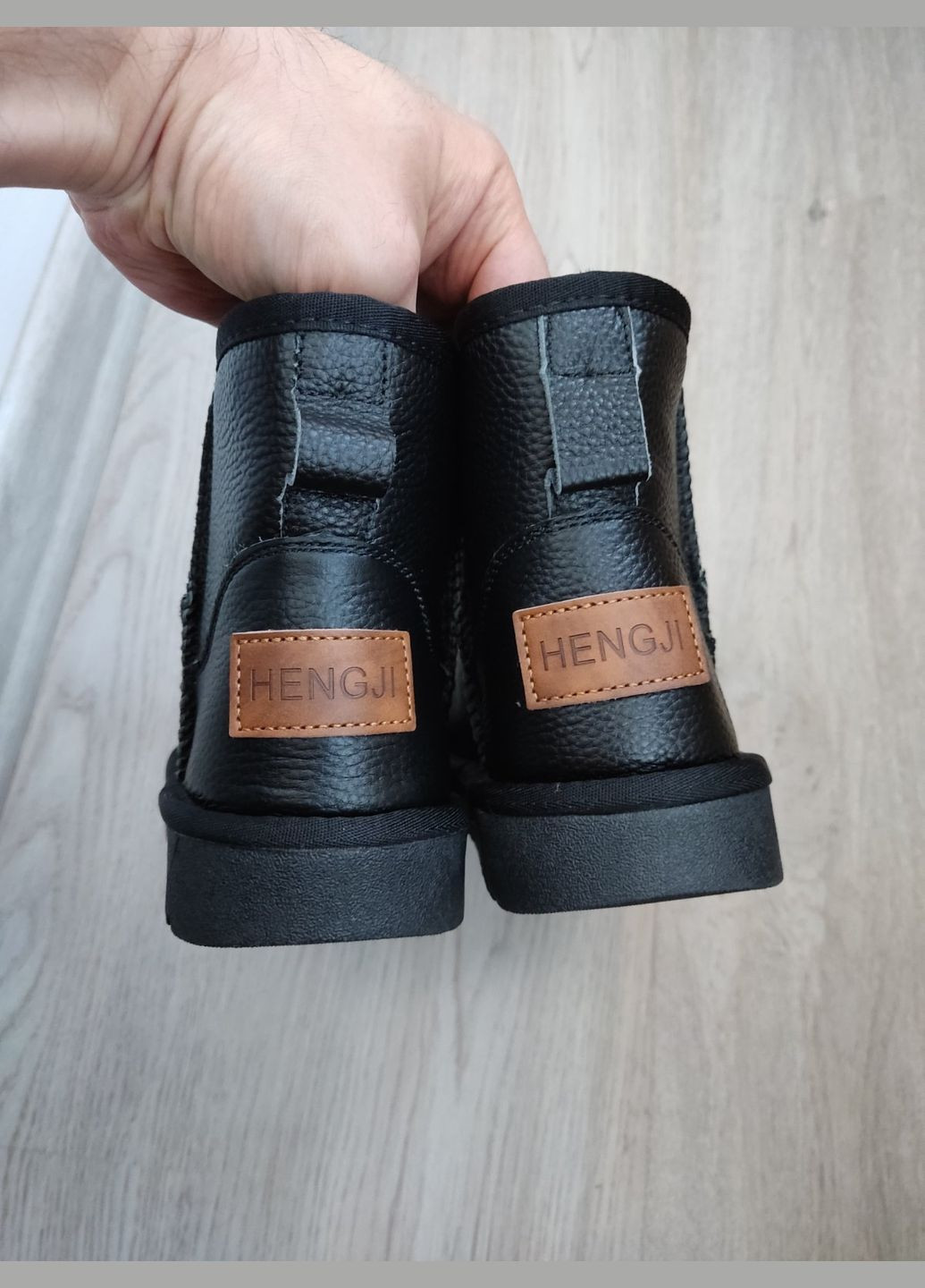 Низькі шкіряні уггі, короткі шкіряні уггі, зимові чоботи mini ugg Hengji (305663664)