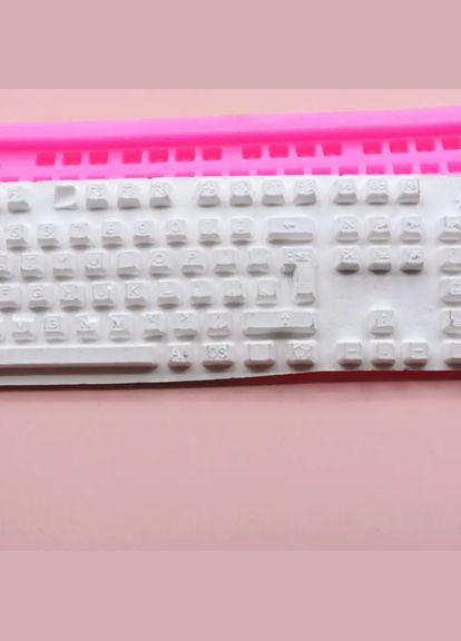 Молд силиконовый Клавиатура 51 на 145 мм розовый Jannet молди (336904469)