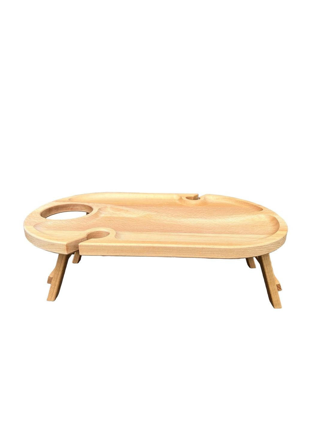 Дерев'яний винний столик Бук (Хвилька) No Brand (330774553)