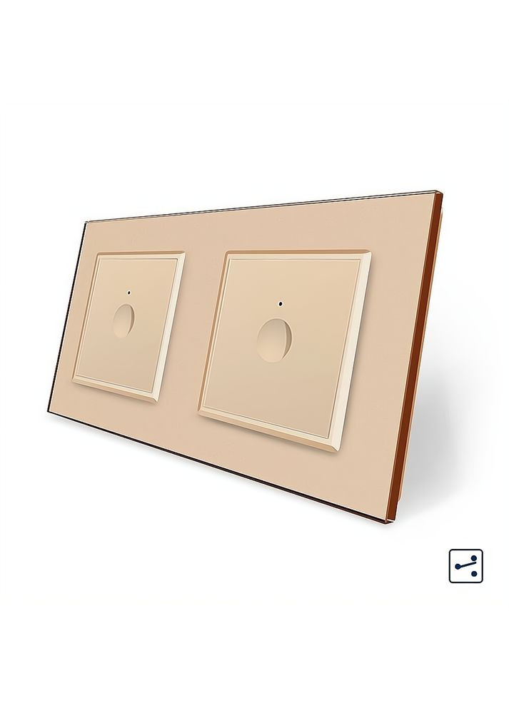 Сенсорный проходной/перекрестный выключатель Sense 2 сенсора (1-1) стекло (VL-C7FC1S/FC1S-4AP) Livolo (370970618)