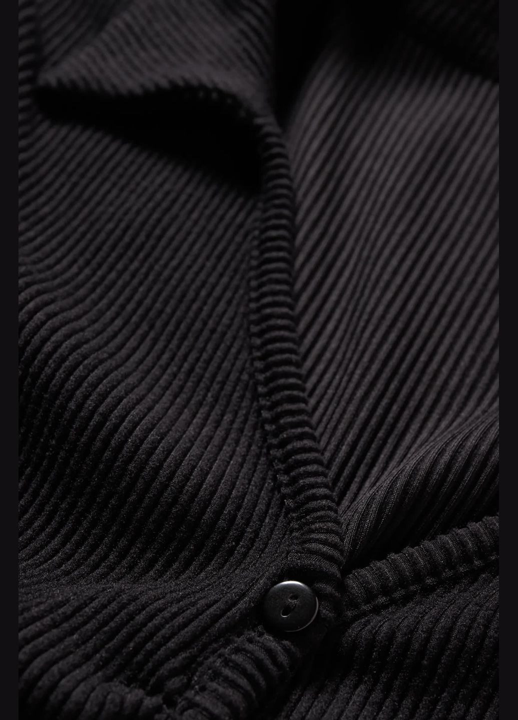 Черная женская футболка-поло в рубчик C&A однотонная
