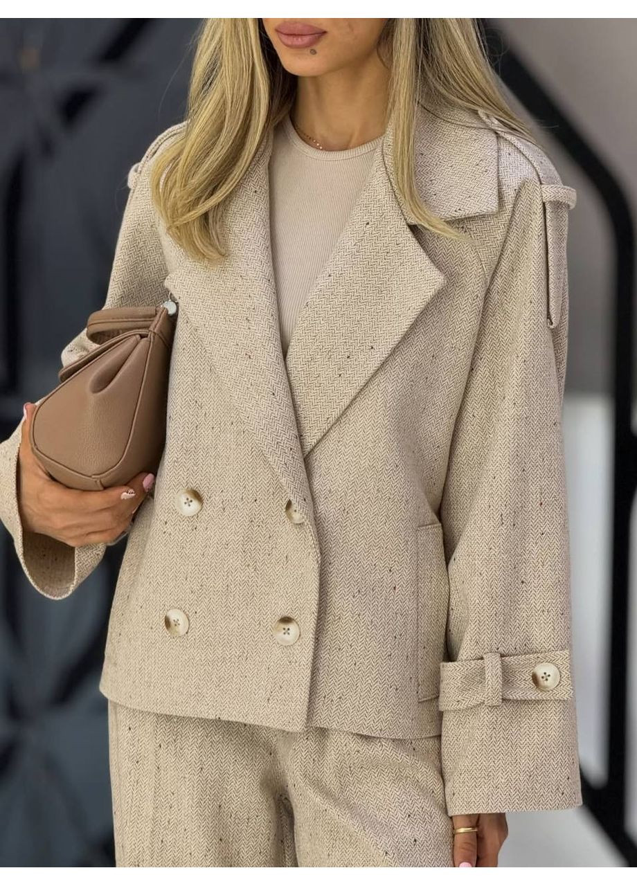 Елегантний кашеміровий костюм (піджак + брюки) 💎 ЗАМІР В ОПИСІ GD/GL Модний простір (370147067)