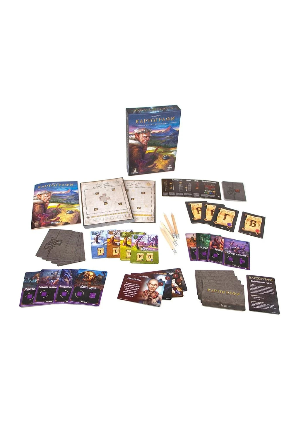 Динамичная настольная игра Картографы (Cartographers: A Roll Player Tale) Ігромаг (397871478)