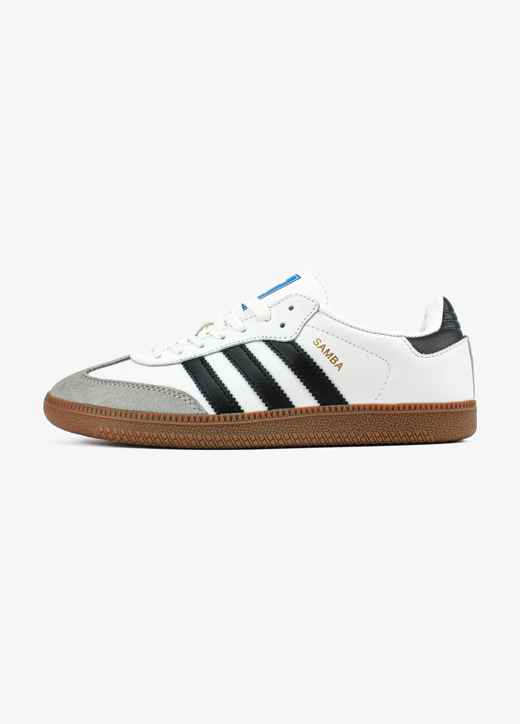 Кросівки жіночі і чоловічі adidas Samba white grey | Адідас Самба білі всесезони (317186495)
