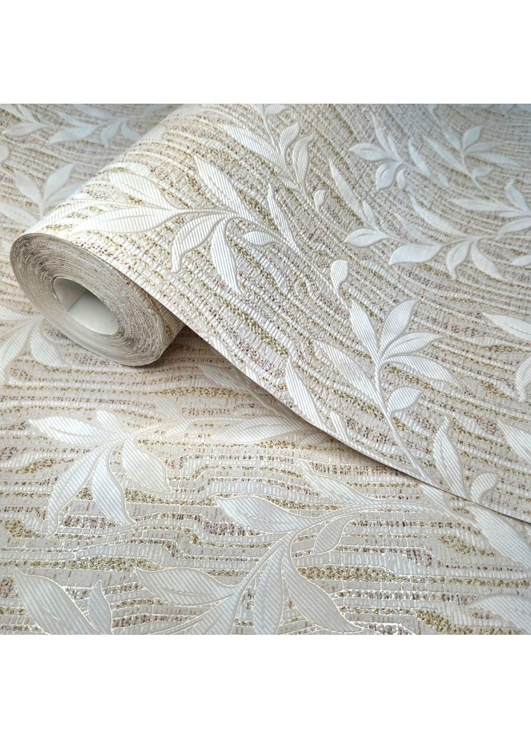 Обои виниловые 10,05 × 0,53 м Славянские обои 5726-02, бежевые, для гостиной, спальни, коридора Слов'янські шпалери (340275414)