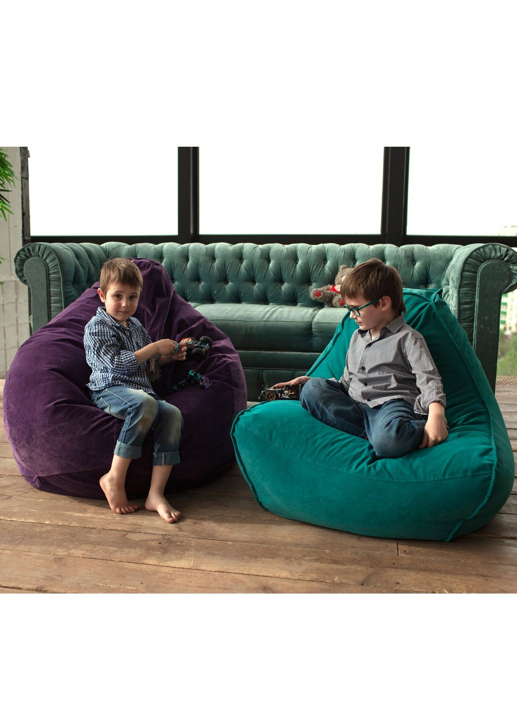 Крісло безкаркасне мішок груша "Велика груша", 130х90 см, меблева мікророгожка, фіолетовий Pufok (276070416)