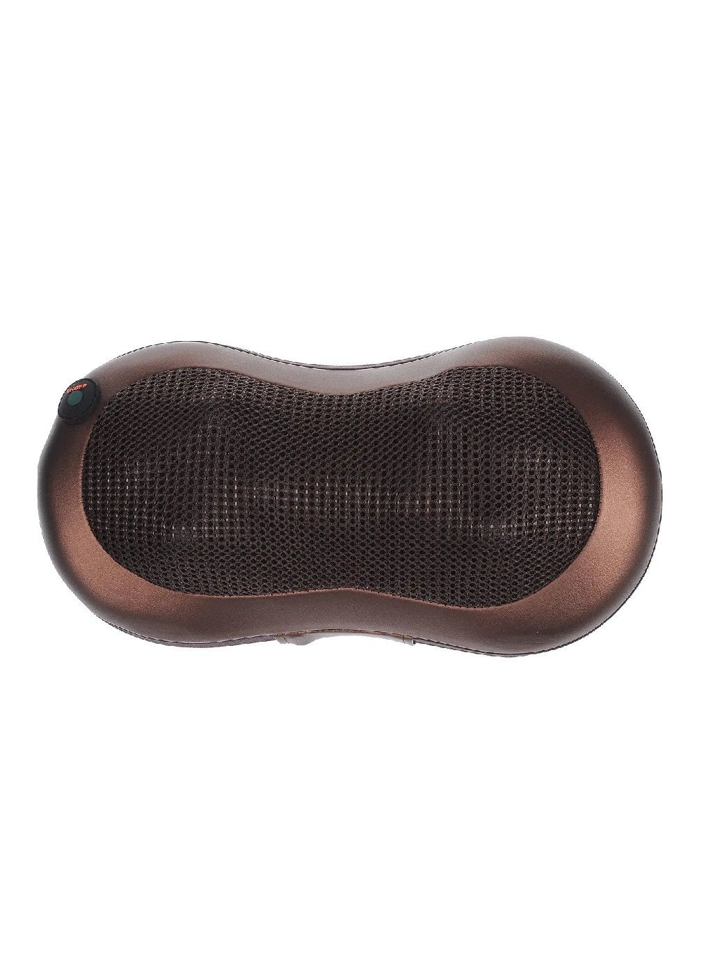 Портативная массажная роликовая подушка с подогревом адаптером для прикуривателя 24 Вт 32х19х10 см (481124-Prob) Коричневая Unbranded (354180124)