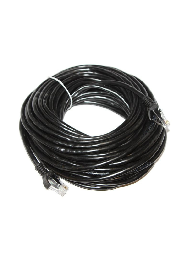 Лан Патч-корд 63 метра. Кабель black CAT 5E UTP витая пара Ethernet No Brand (364199891)