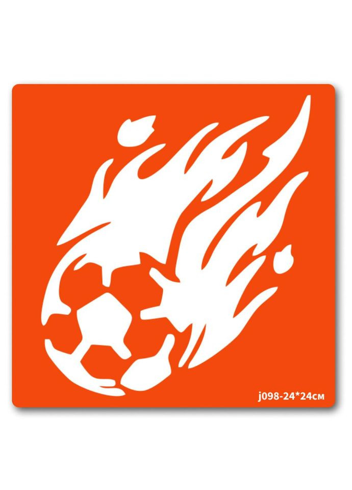 Трафарет для біо-тату Футбол-2 j098-24*24см, розмір 24 х 24см No Brand (339776742)