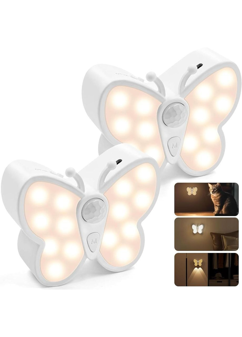 Світлодіодний світильник-бра "Метелик" Настінний нічник з датчиком руху No Brand (367624937)