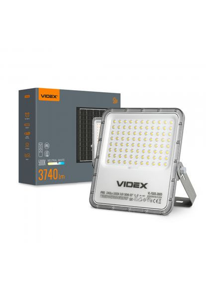 LED прожектор автономный VL-FSO5-3005 3740Lm 5000K Videx (370250665)