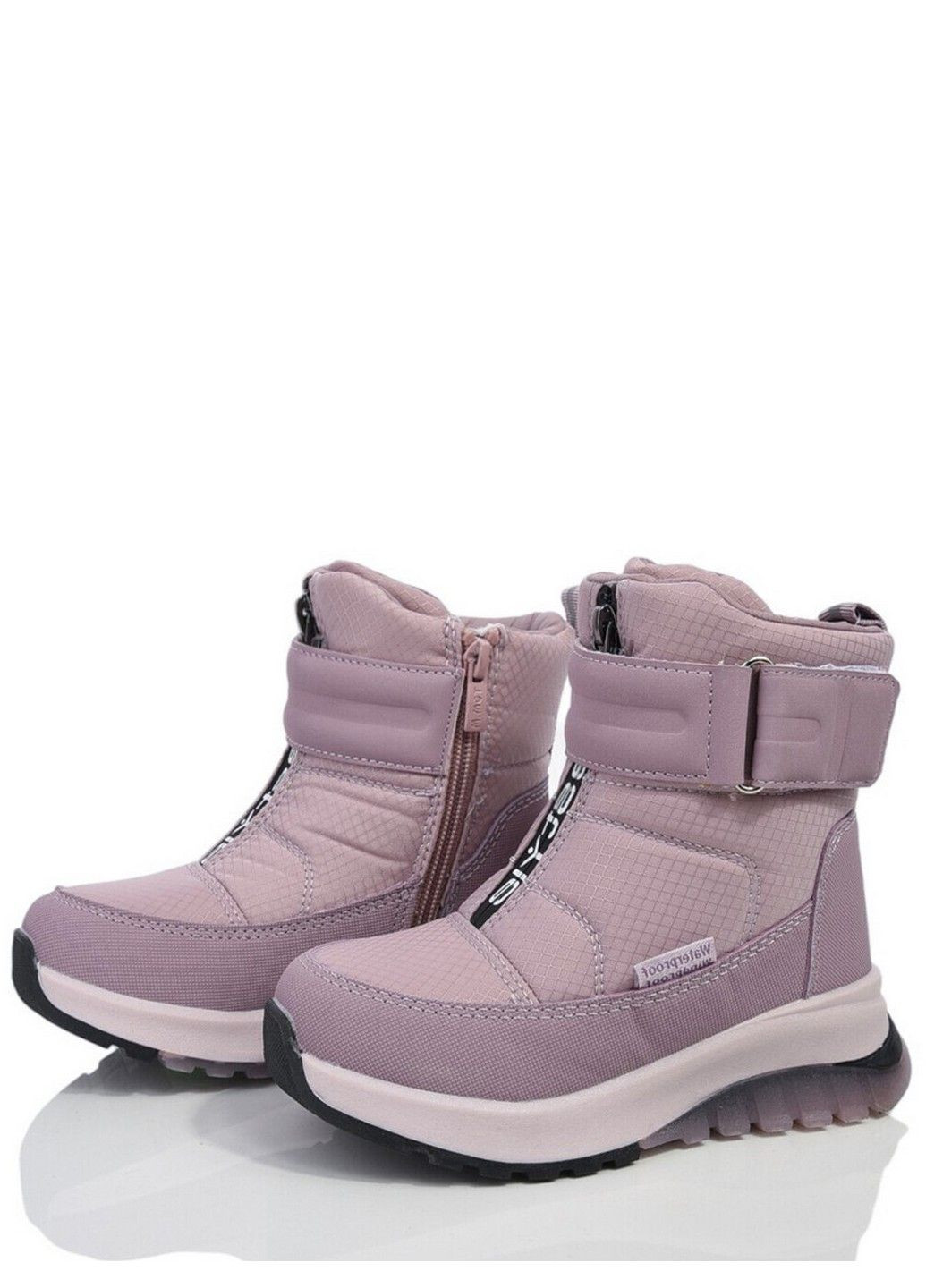 Розовые кэжуал зимние сноубутсы на овчине n11243b Tom.M