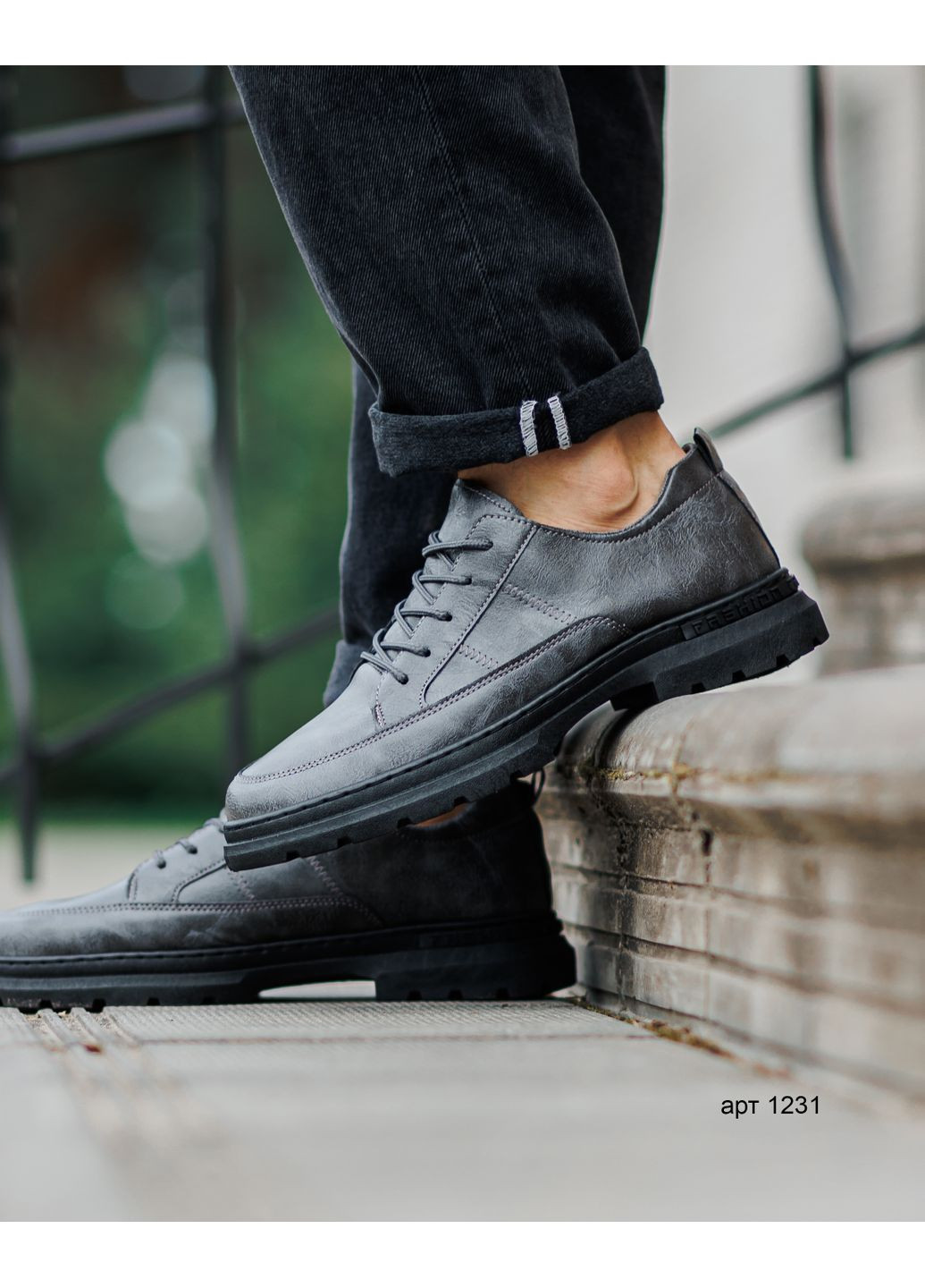 Серые праздничные, повседневные, вечерние, классические туфли мужские shoes grey No Brand на шнурках