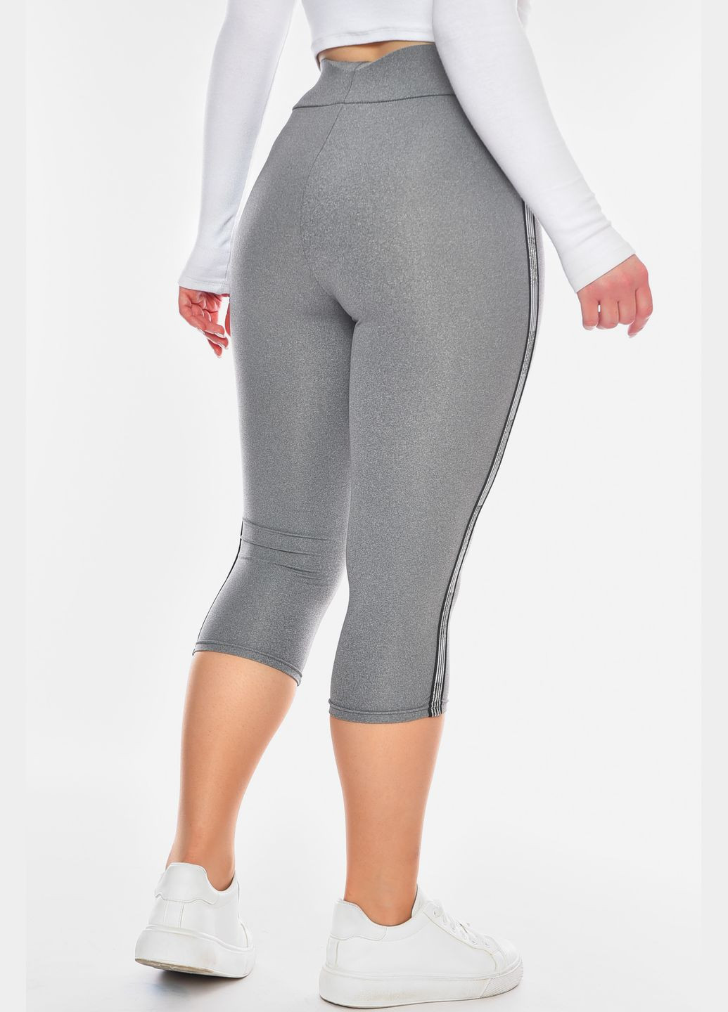 Бриджі жіночі світло-сірого кольору Let's Shop (327215338)