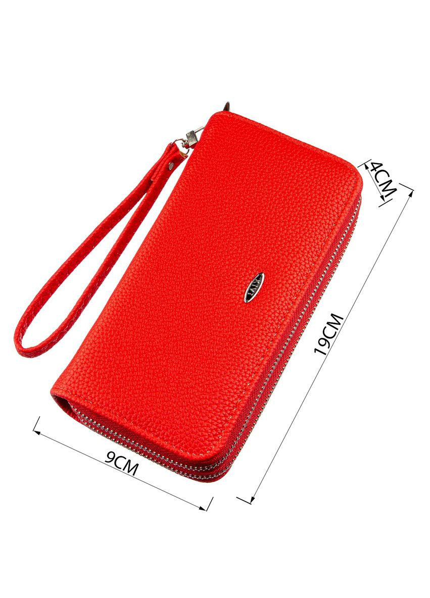 Гаманець жіночий з зернистою екокожі яскраво-червоний 19044 KIVI (329199162)