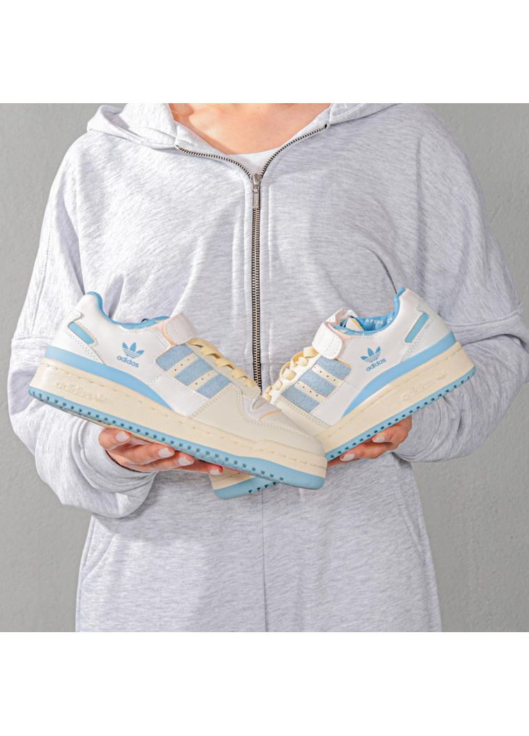Бежеві Осінні кросівки чоловічі adidas forum 84 low carolina blue адідас форум 84 No Brand