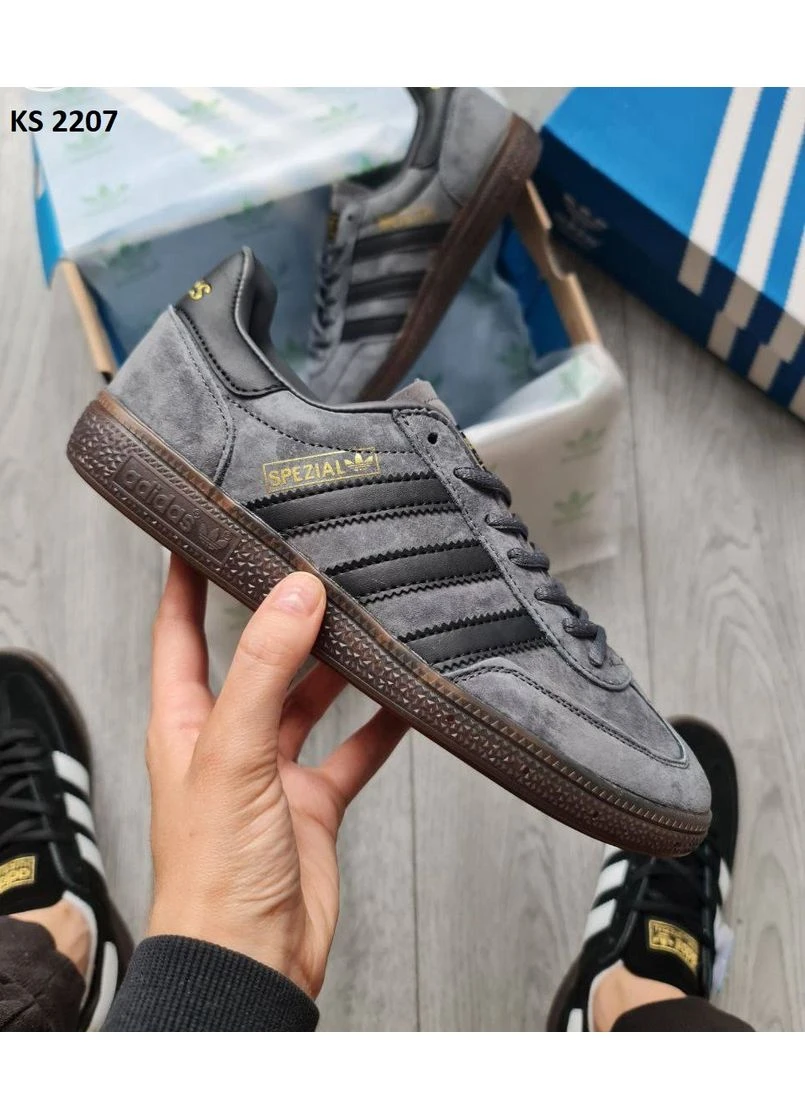 Черные летние кроссовки adidas spezial handball gray black адидас специал No Brand