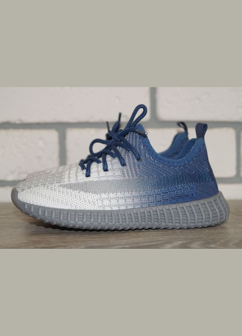 Комбіновані Осінні кросівки текстильні izi для хлопчика білі з синім Blue Rama