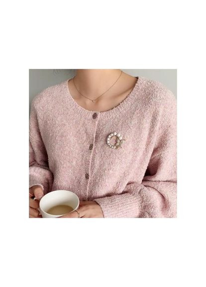 Брошь "Венок с бабочкой", желтый метал No Brand (327105844)