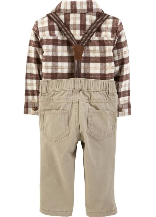 Коричневий демісезонний комплект (штани, сорочка-боді) Carter's