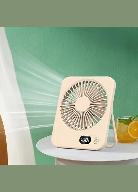 Вентилятор настольный аккумуляторный USB с дисплеем, портативный бездротовой Hofmy Po Fanu (351563220)