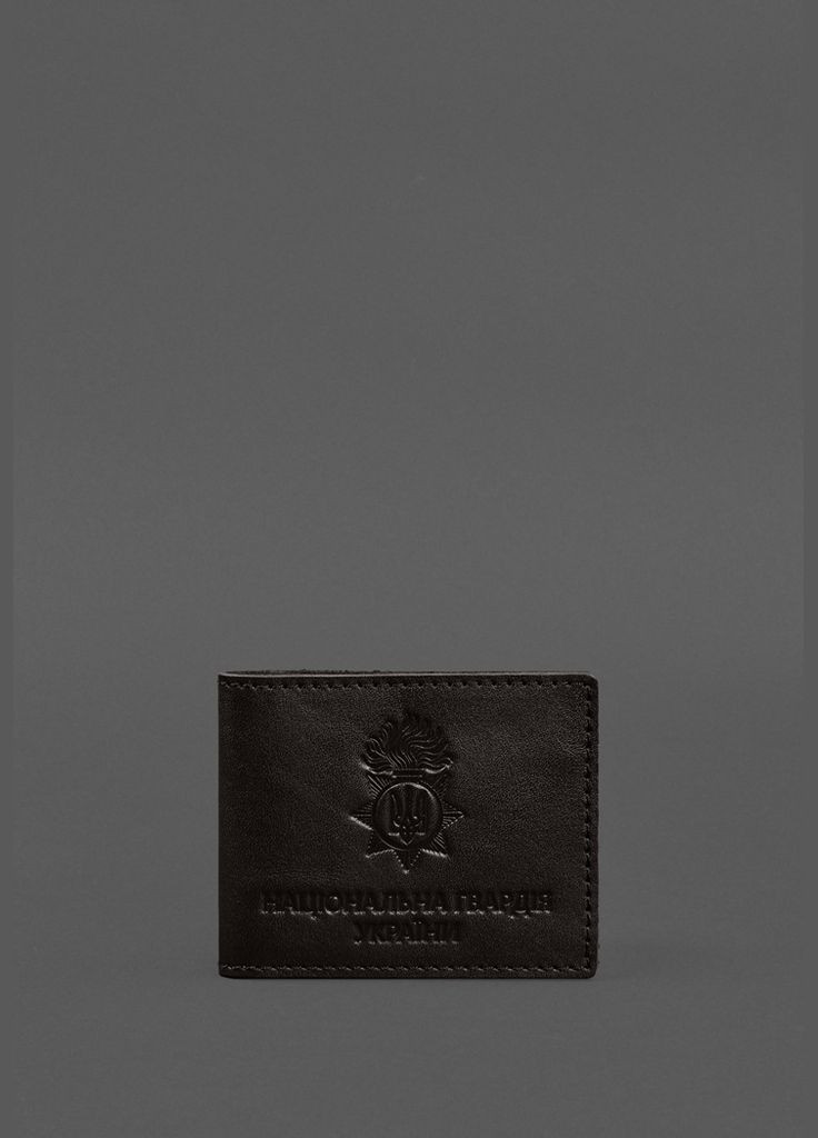 Шкіряна обкладинка для службового посвідчення Національної гвардії Темно-коричнева (A-028688) BlankNote (328961687)