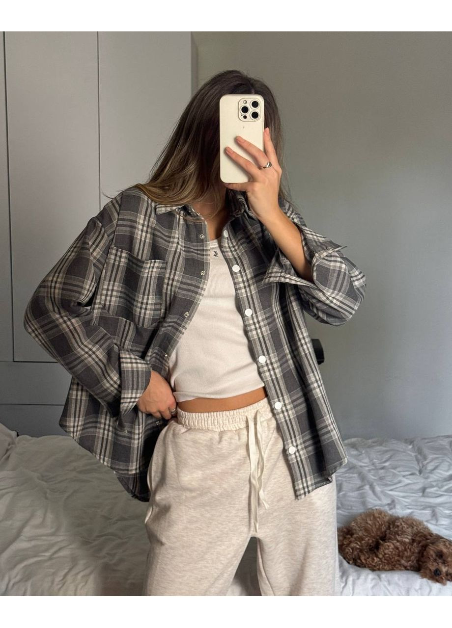 Сорочка oversize з полікотону 🌿 — заміри в описі GD/GL Модний простір (360978733)