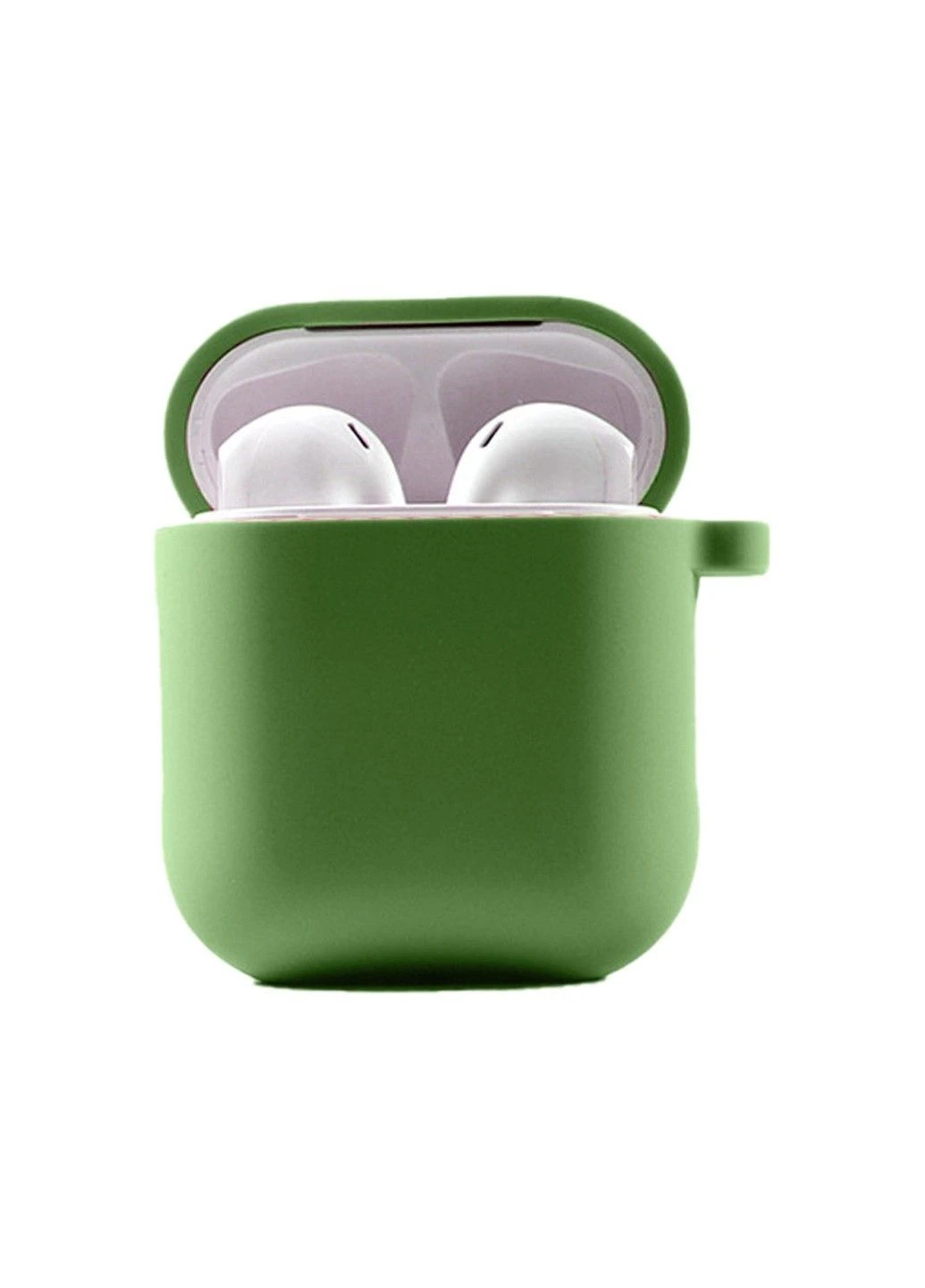 Силиконовый футляр с микрофиброй для наушников Airpods 1/2 Epik (389070098)