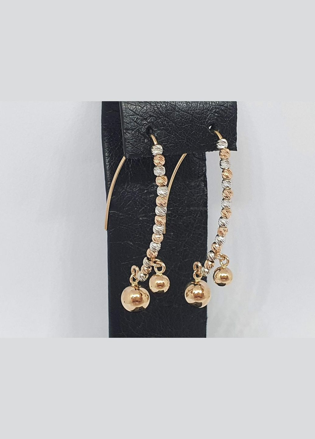 Золотые серьги-петли с алмазной гранью. 210412 FAVORITUM (304029053)