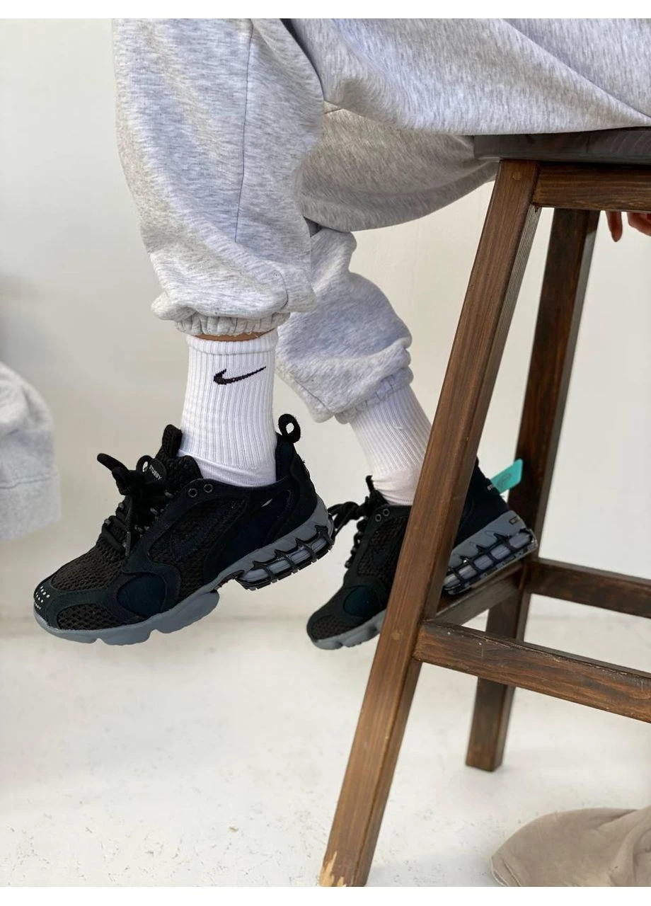 КРОСІВКИ ЖІНОЧІ NIKE X STUSSY AIR ZOOM SPIRIDON CAGE BLACK НАЙК СТУСІ ЧОРНІ No Brand чорні демісезони (392019277)