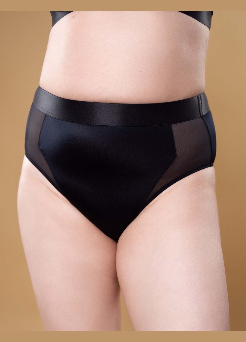 Трусики Сліп SLZ27302101 чорний з високою талією Brabrabra Сексі комфорт (336212773)