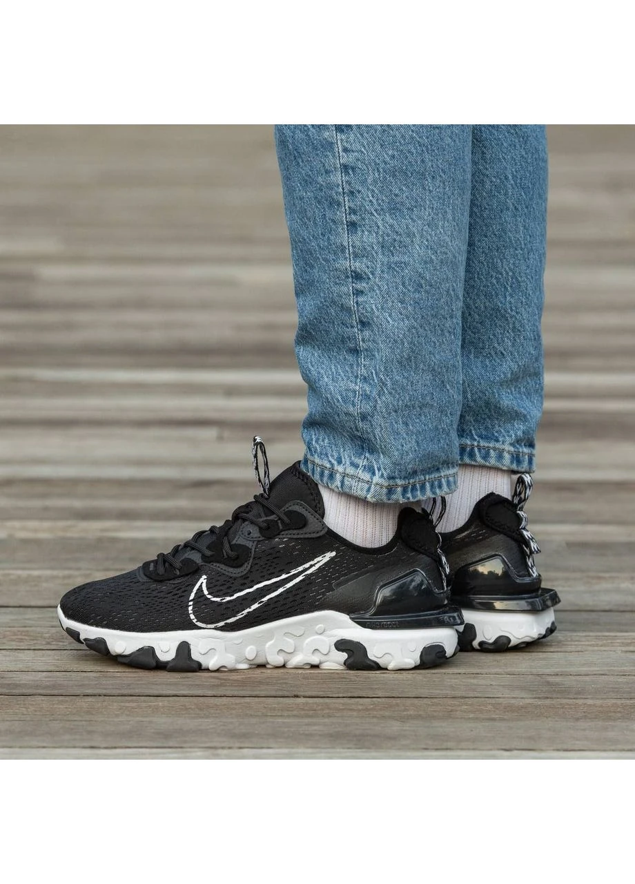 КРОССОВКИ ЖЕНСКИЕ NIKE REACT VISION BLACK/WHITE НАЙК РЕАКТ БЕЛЫЕ No Brand белые демисезоны (392017494)