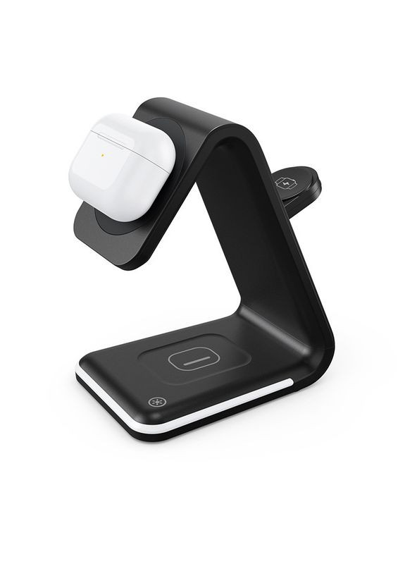 Магнітна бездротова зарядка 3 в 1 QC 3.0 15 Вт підходить для телефону, iWatch, AirPods ( код: WCS3B ) Power (325449358)