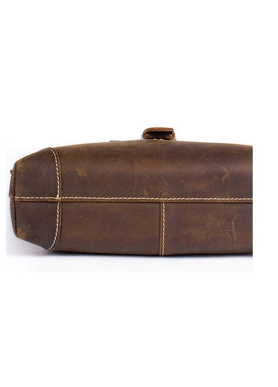 Кожаная сумка кросс боди мужская мессенджер через плечо коричневая 14675 Vintage (329197831)