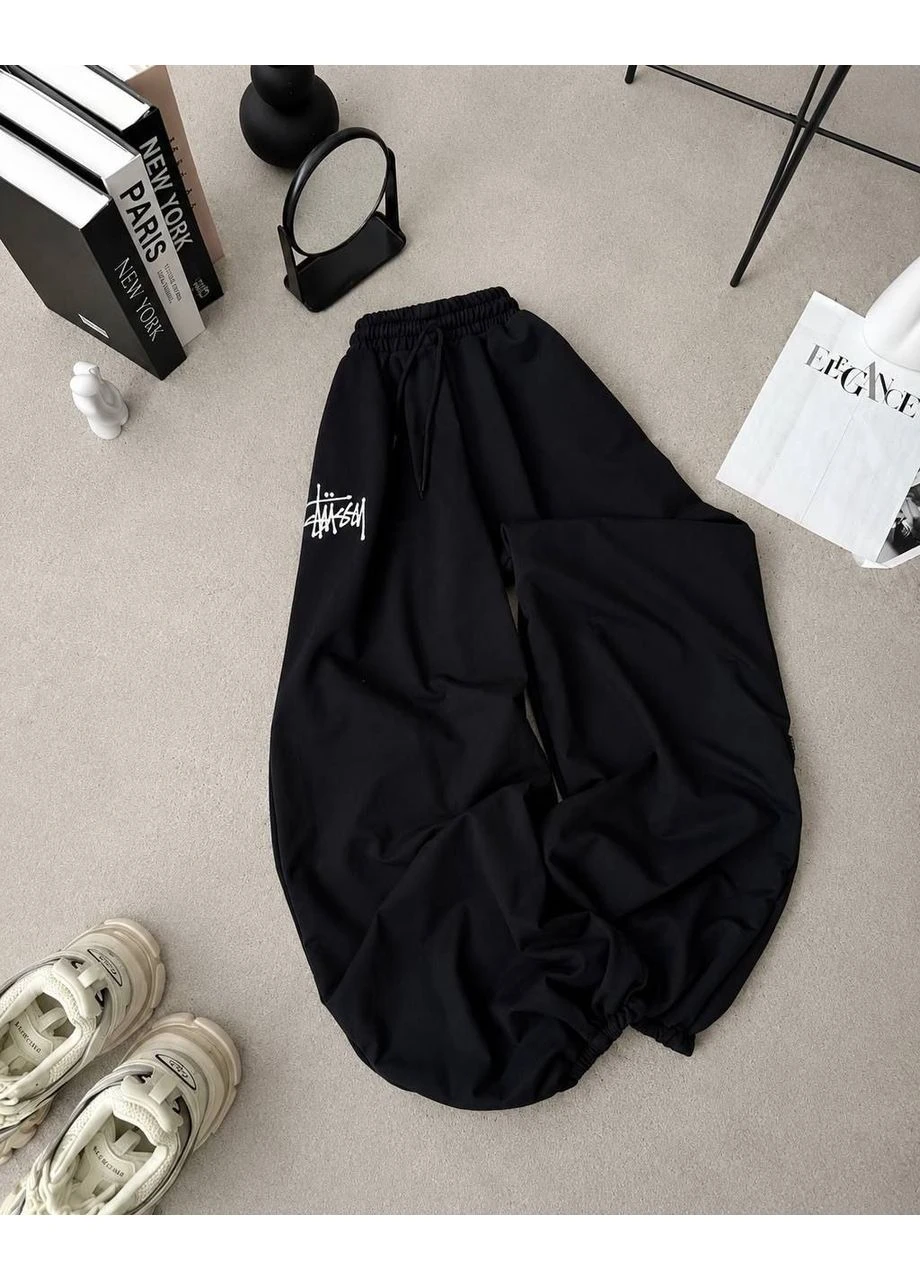 Оверсайз штани з вишивкою з двухнитки люкс No Brand (400042971)